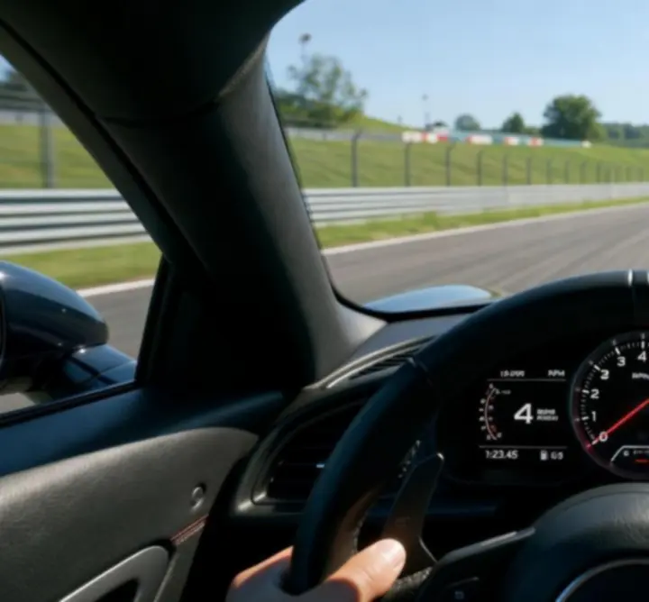 Assoluto Racing belső nézet, cockpit kamerával egy pályán